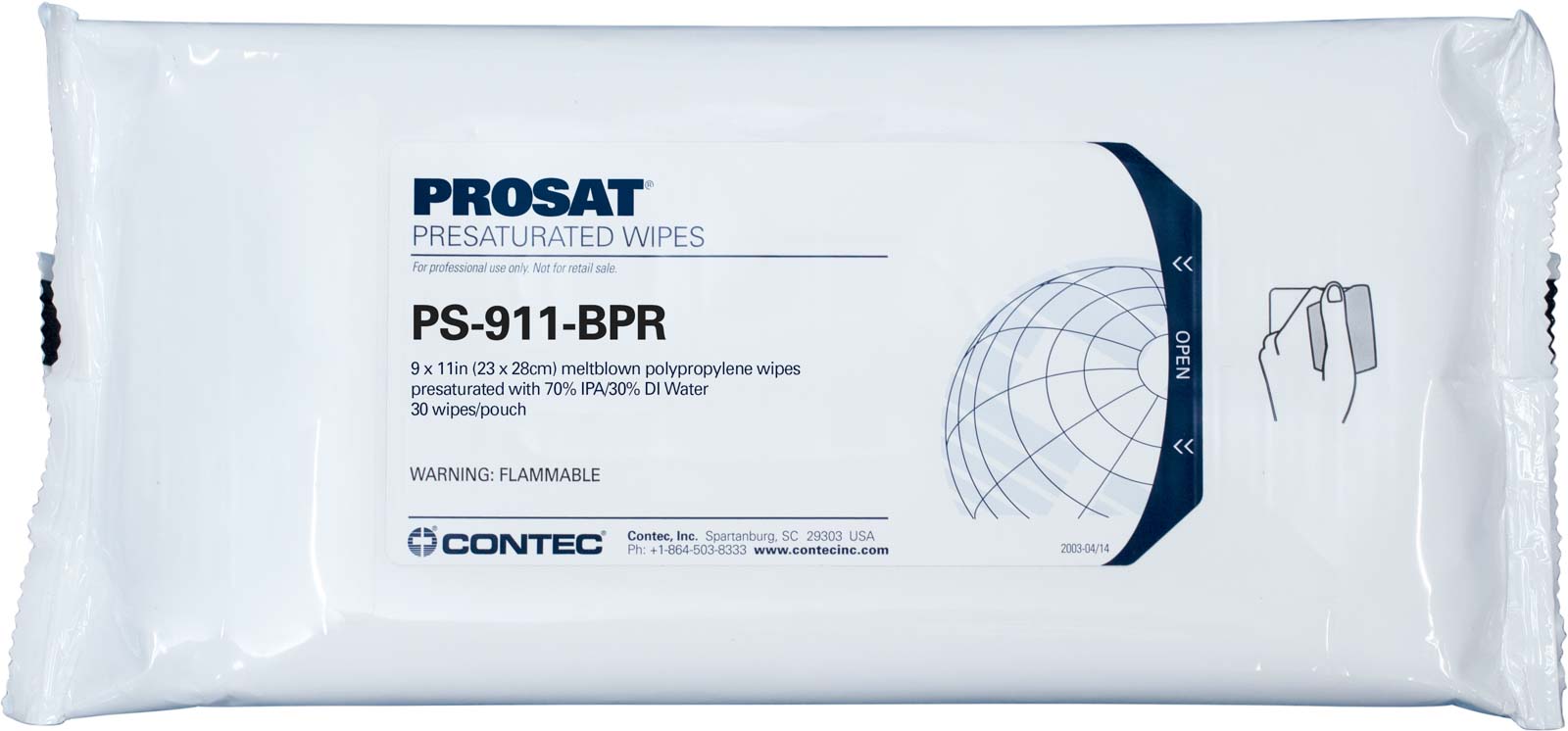 PROSAT® Meltblown Polypropylene Wipes (PS-911-BPR)